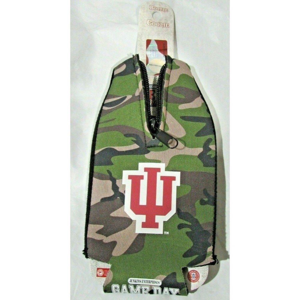 Indiana Hoosiers Logo Camouflage Bottle Coolie